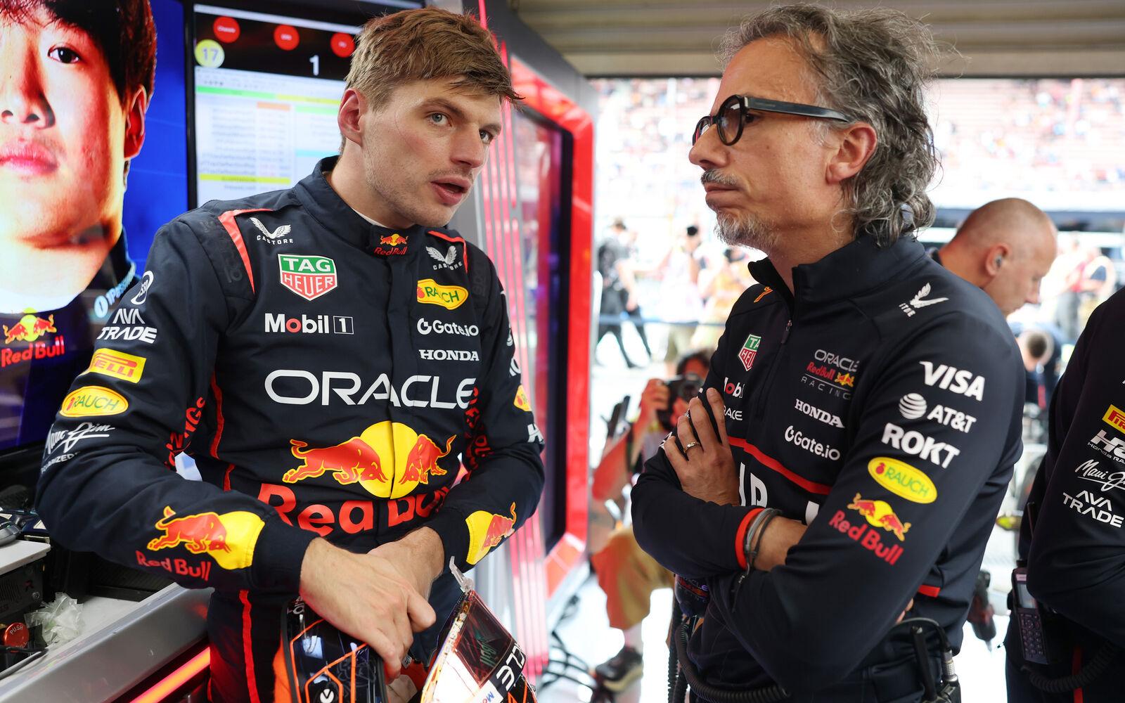 Laurent Mekies a Max Verstappen