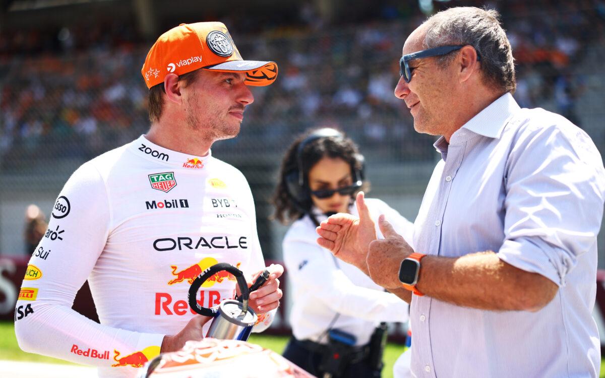 Max Verstappen a Gerhard Berger