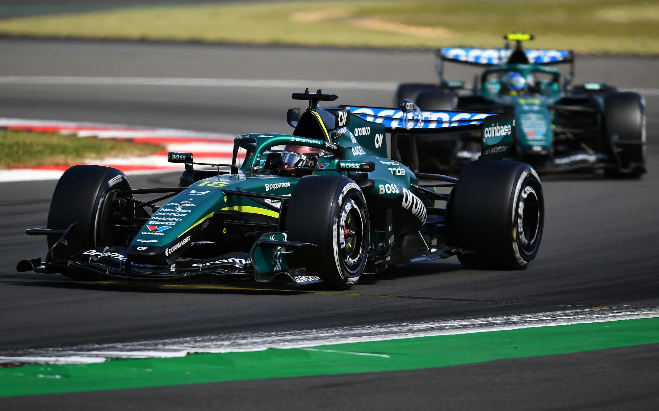 Lance Stroll a Fernando Alonso